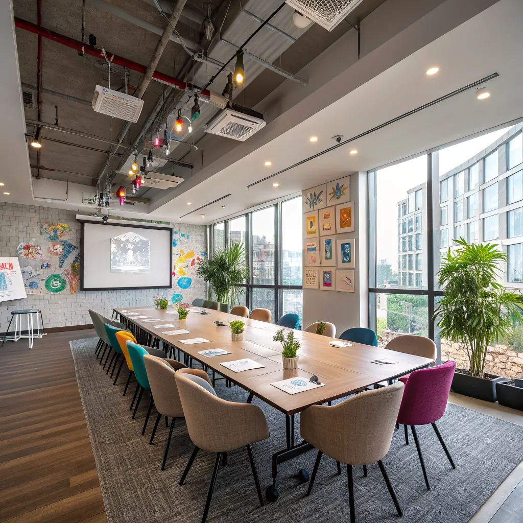 Conference room in a coworking space