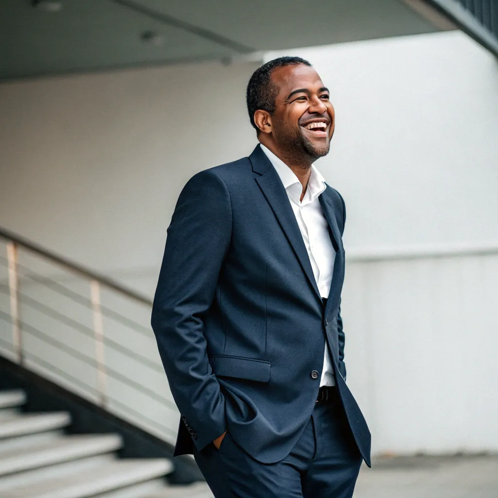 Smiling man in suit